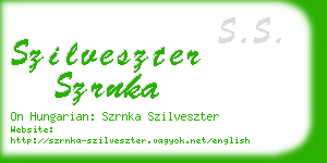 szilveszter szrnka business card